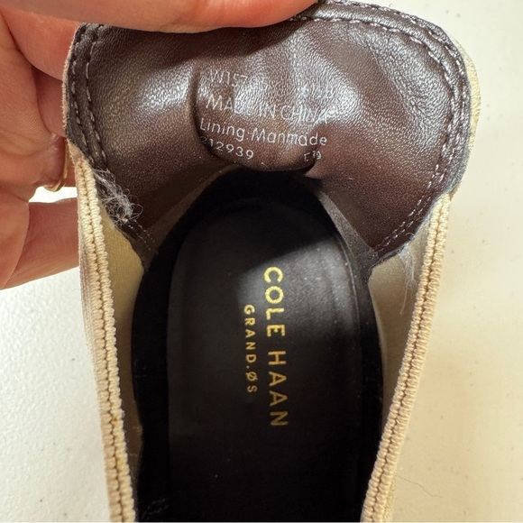 Cole Haan Light Beige Leather Upper Womens Harlyn Ankle Boots Size 6 1/2B - Picture 6 of 16